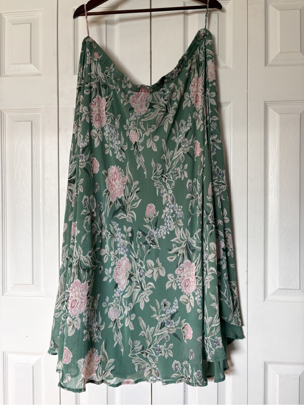 Sarah Arizona Sage Green Floral Midi Skirt Plus Size XXXL Cottagecore